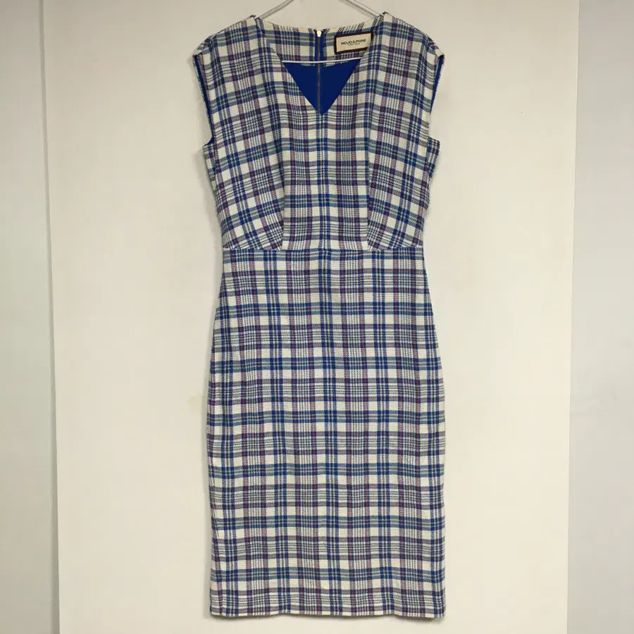 모조에스핀 체크 코튼 원피스 55