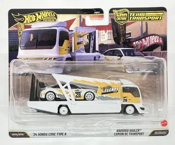 MATTEL TEAM TRANSPORT HOTWHEELS '24 HONDA CIVIC TYPE R/KOUSOKU HAULER CAMION DE TRANSPORT