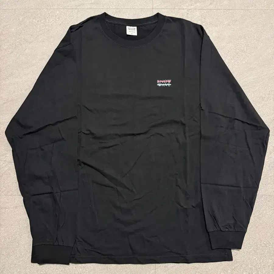 [XL] KNOW WAVE 노우웨이브 롱슬리브 티셔츠 블랙