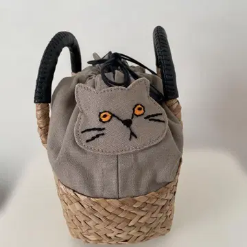 HAYNI 헤이니 [ Minetpanie 미넷파니에 ] 고양이 복조리 바스켓백