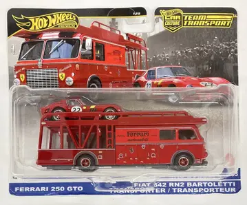 MATTEL HOTWHEELS TEAM TRANSPORT JBM37 FERRARI 250GTO/FIAT 642 RN2 BARTOLETTI #83