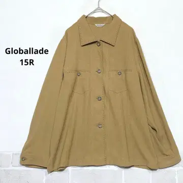 Globallade 자켓 스티치 겨자색 계열 15R 빅사이즈 K550