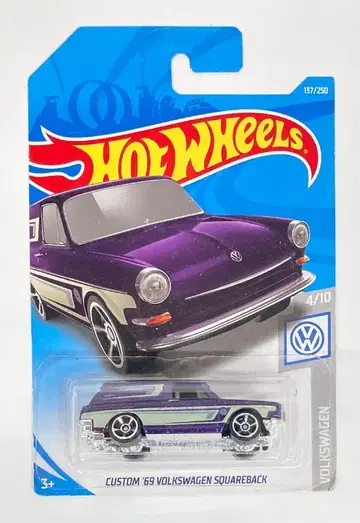 MATTEL VOLKSWAGEN 4/10 FYD57 CUSTOM '69 VOLKSWAGEN SQUAREBACK 보라색 137/250