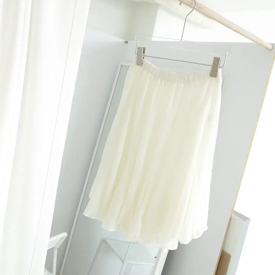 flowy chiffon skirt (2color)