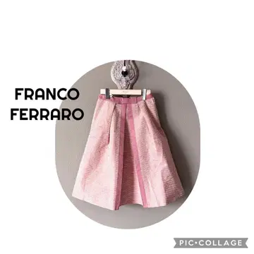 미사용 택 포함 FRANCO FERRARO 플레어 스커트 핑크 계열