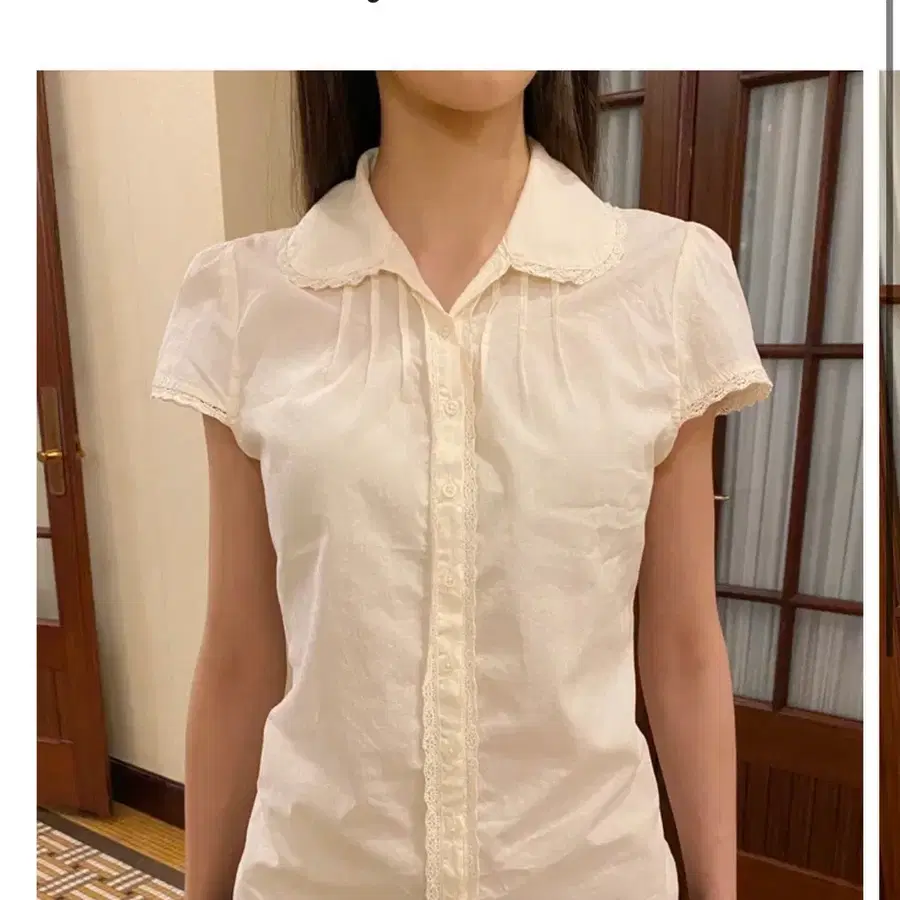 브랜디멜빌 레이스 블라우스 아이보리