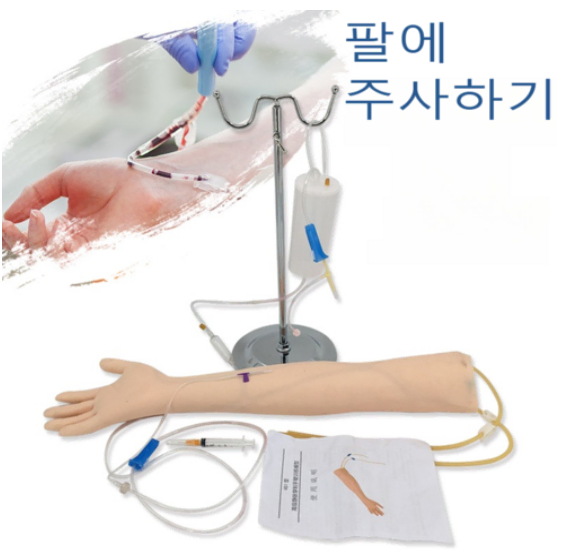 팔 모형 정맥 주사 모형팔 간호사 혈관주사 정맥주사연습 실습용 세트