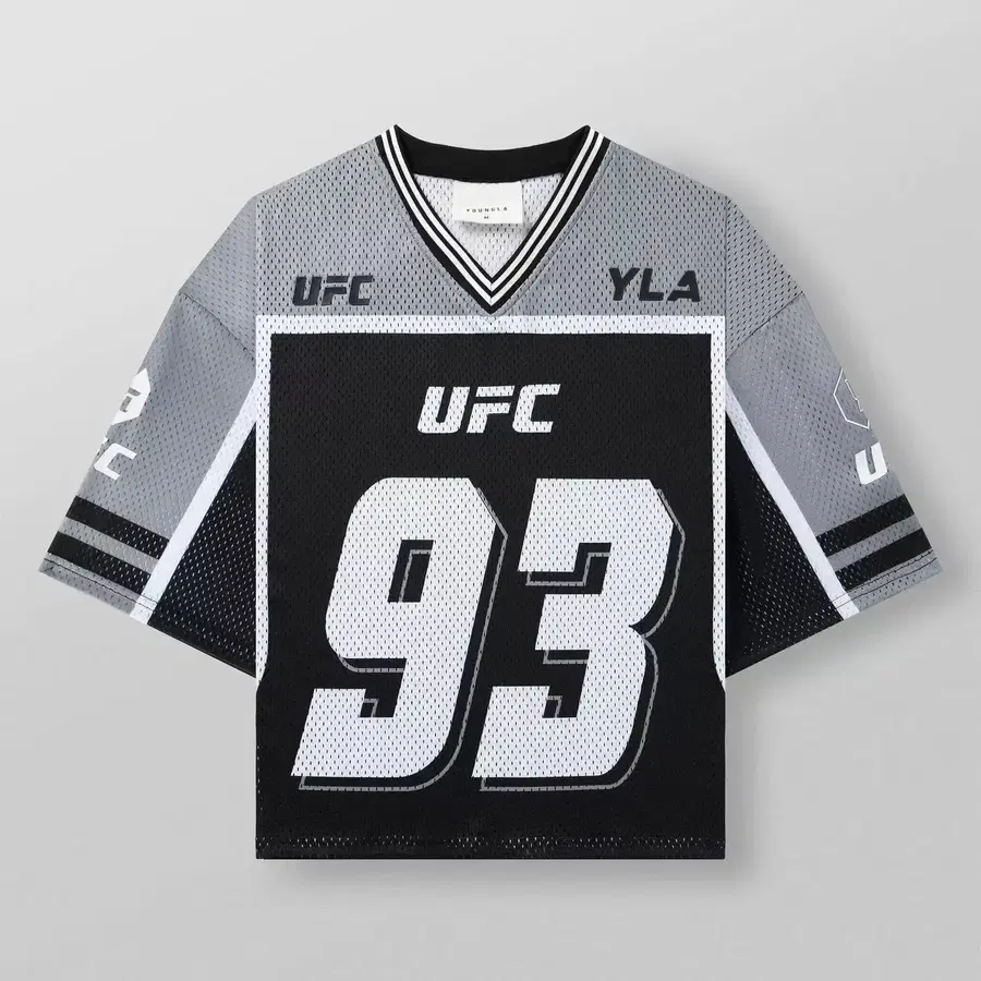 YL&UFC 커스텀 남성용 오버핏 셔츠 - 블랙&그레이