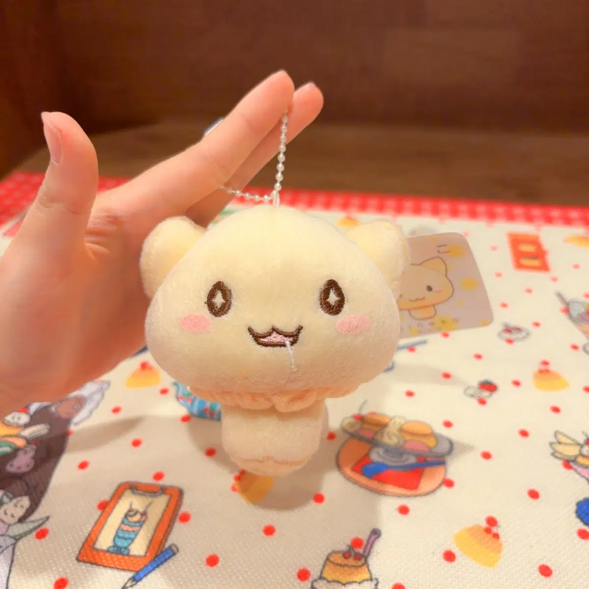 고전 버섯 고양이 인형 키링