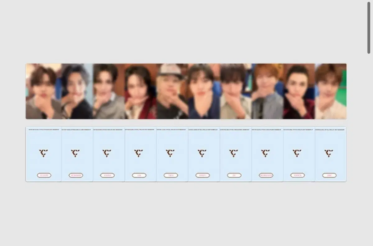 세븐틴 캐럿 멤버십 키트 포토카드 분철 디에잇