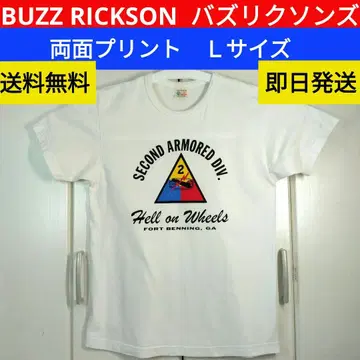 BUZZ RICKSON 버즈릭슨 양면 프린트 T셔츠 L 밀리터리