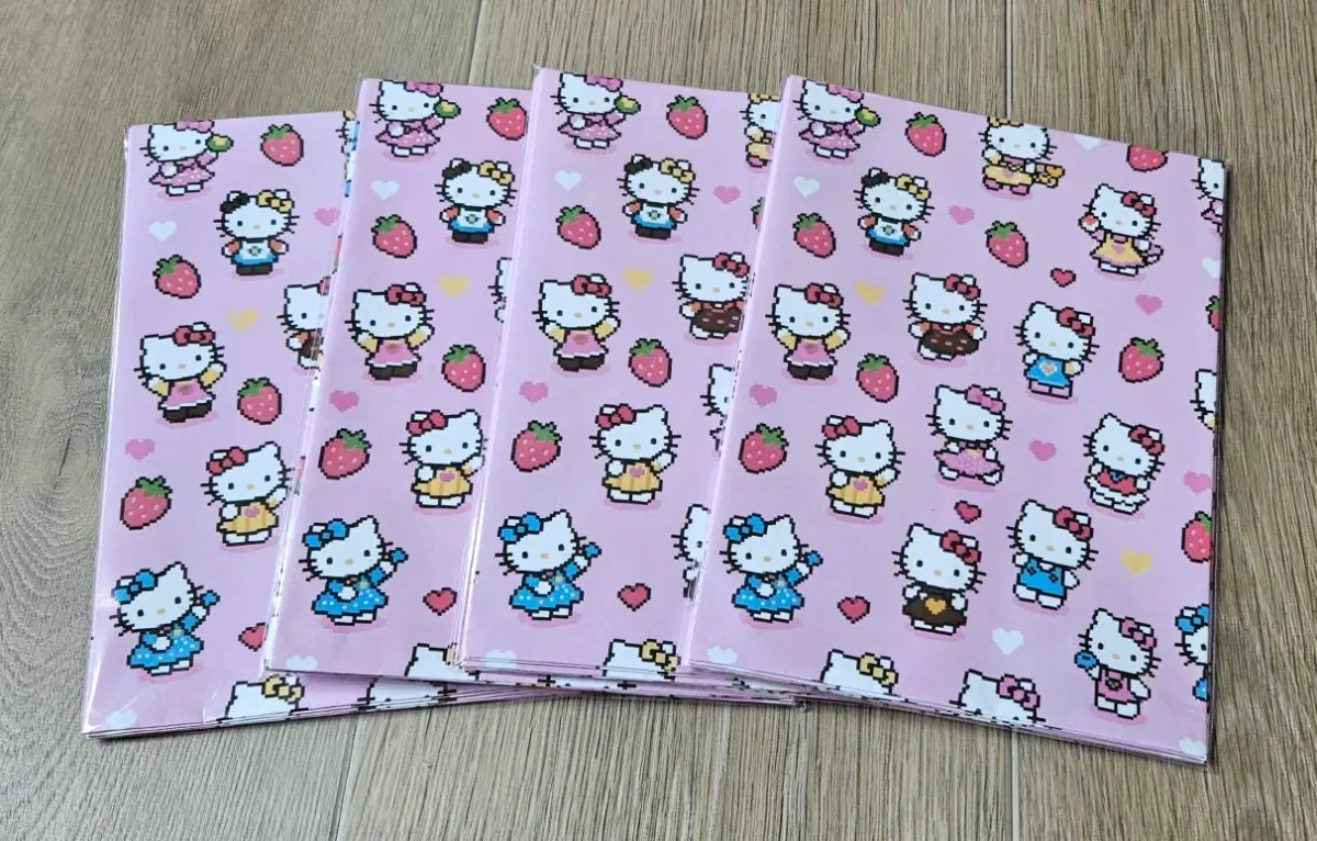 <포용계 수봉> A4수봉 10장 1000원 헬로키티 수봉 산리오 수제봉투 포장용품 키티