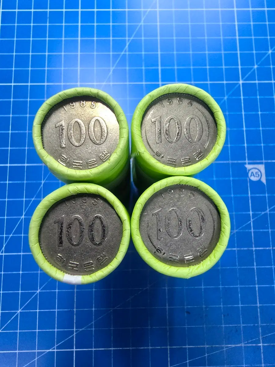 1985년 100원 동전 4롤 200개