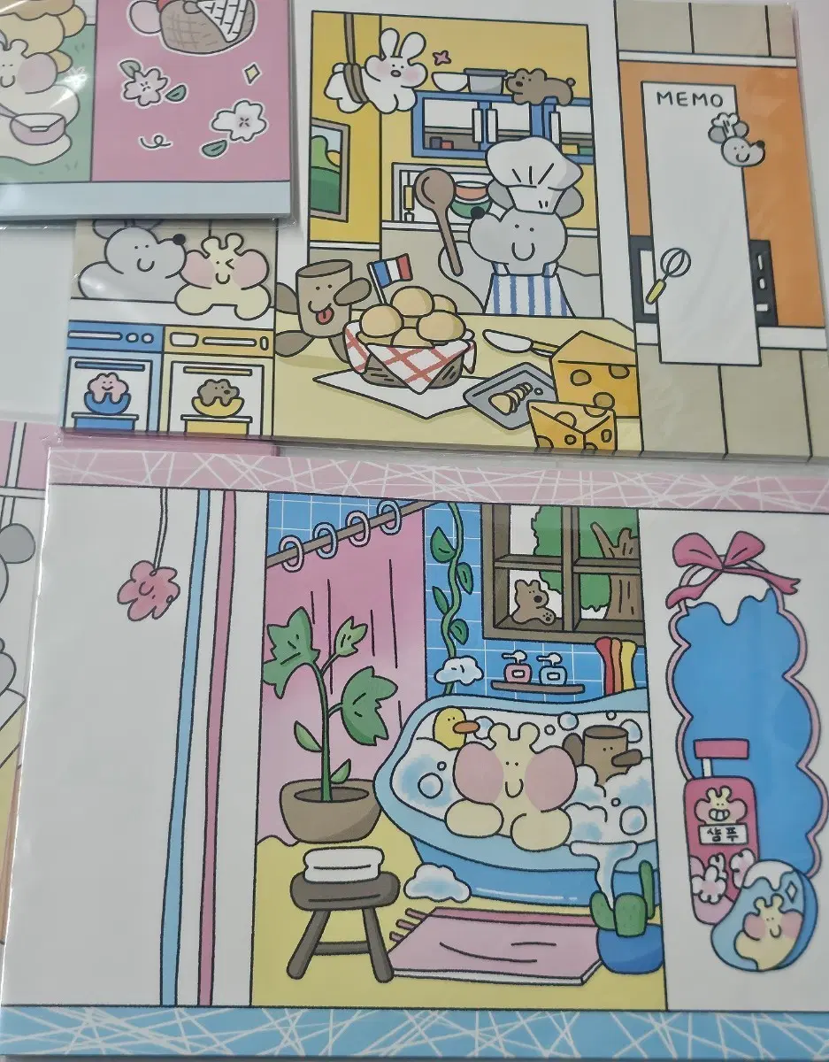 포용 흑임자 치자 랩핑지 4개 세트