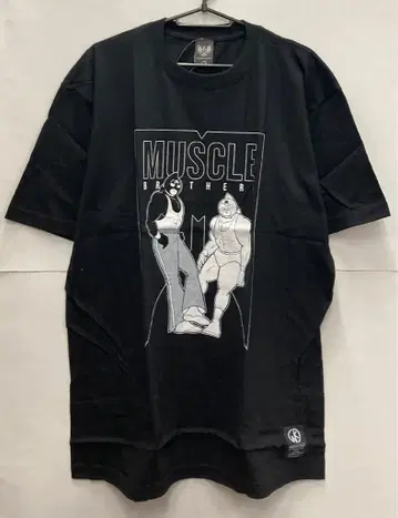 반반비가로 T셔츠 근육맨 머슬 브라더스 블랙 XL