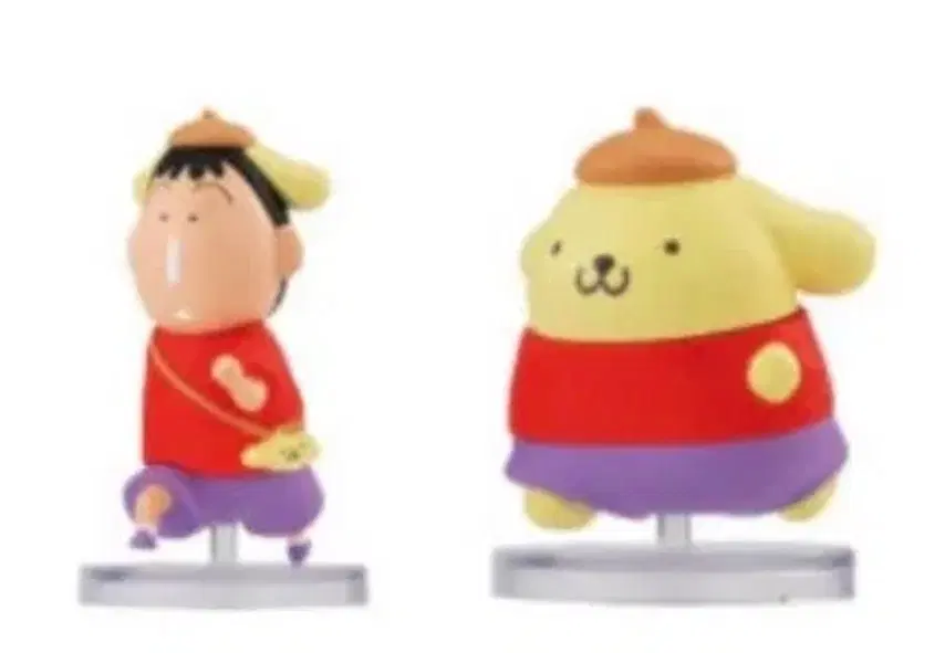 짱구 산리오 콜라보 피규어 가챠 맹구 폼폼푸린