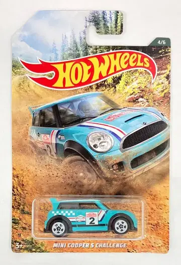 MATTEL HOTWHEELS 오토 모티브 FYY01 MINI COOPER S CHALLENGE 라이트 블루 No.2 4/6