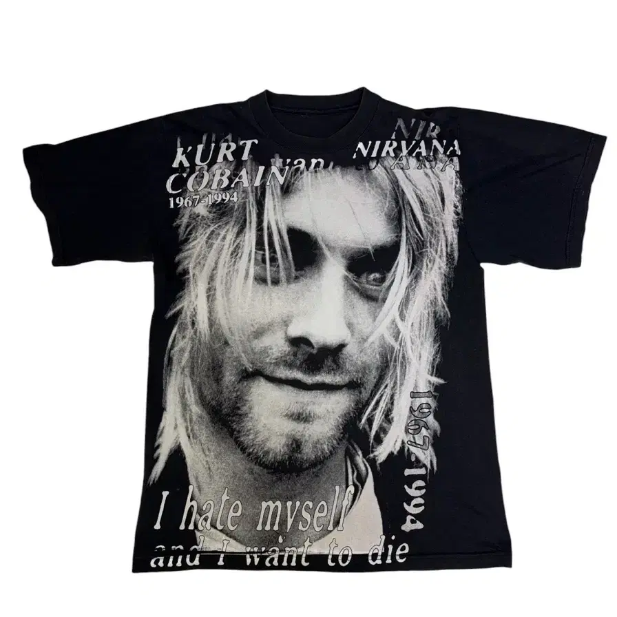 빈티지 00s 너바나 커트코베인 NIRVANA KURT COBAIN 부틀렉 밴드티 M