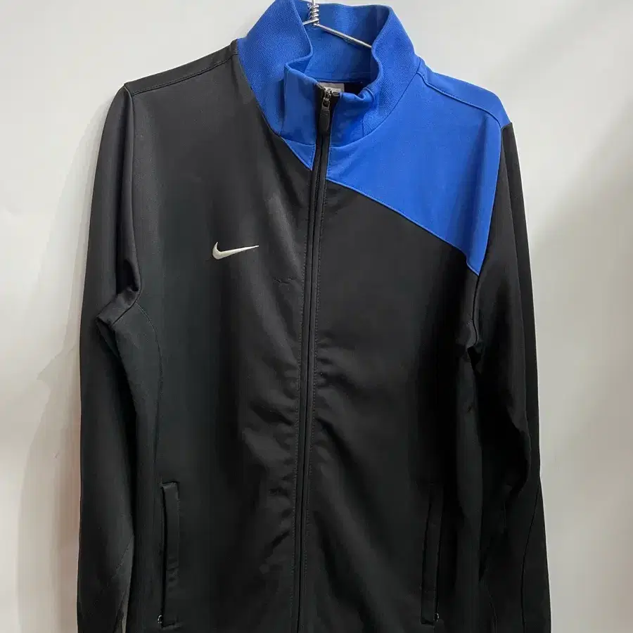 S / 90] 나이키 NIKE 배색 트랙탑 집업 자켓 블랙 블루 2.5