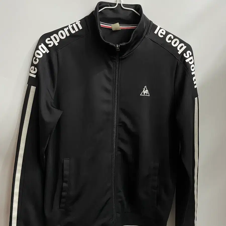 [S / 85] 르꼬끄 le coq sportif 로고 테이핑 트랙탑 집업 자켓 블랙 1.5