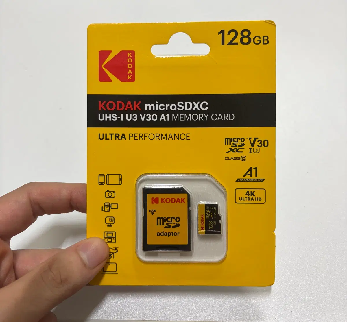 KODAK microSD 128GB 메모리카드 (SD 어댑터 포함)