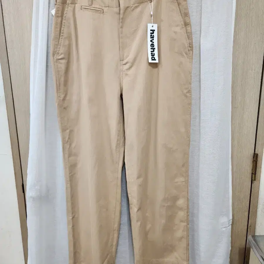 해브햇 HAVEHAD 베이지색 면바지 34