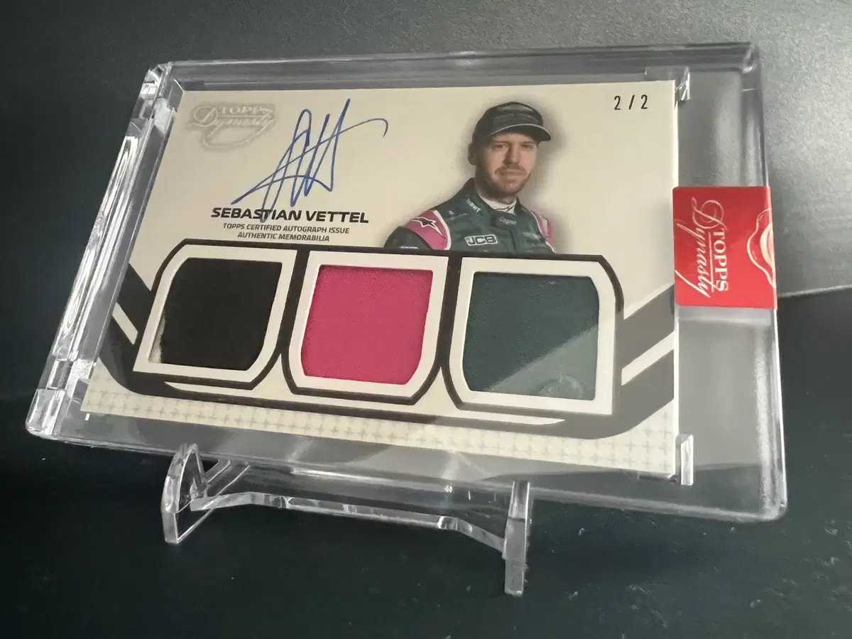 2021 Topps Dynasty Formula 1 세바스찬 베텔(Sebastian Vettel) Triple Relic Auto (2/2)