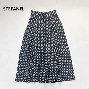 STEFANEL* 올 패턴 롱 플레어 스커트 그레이 42 사이즈 이탈리아제