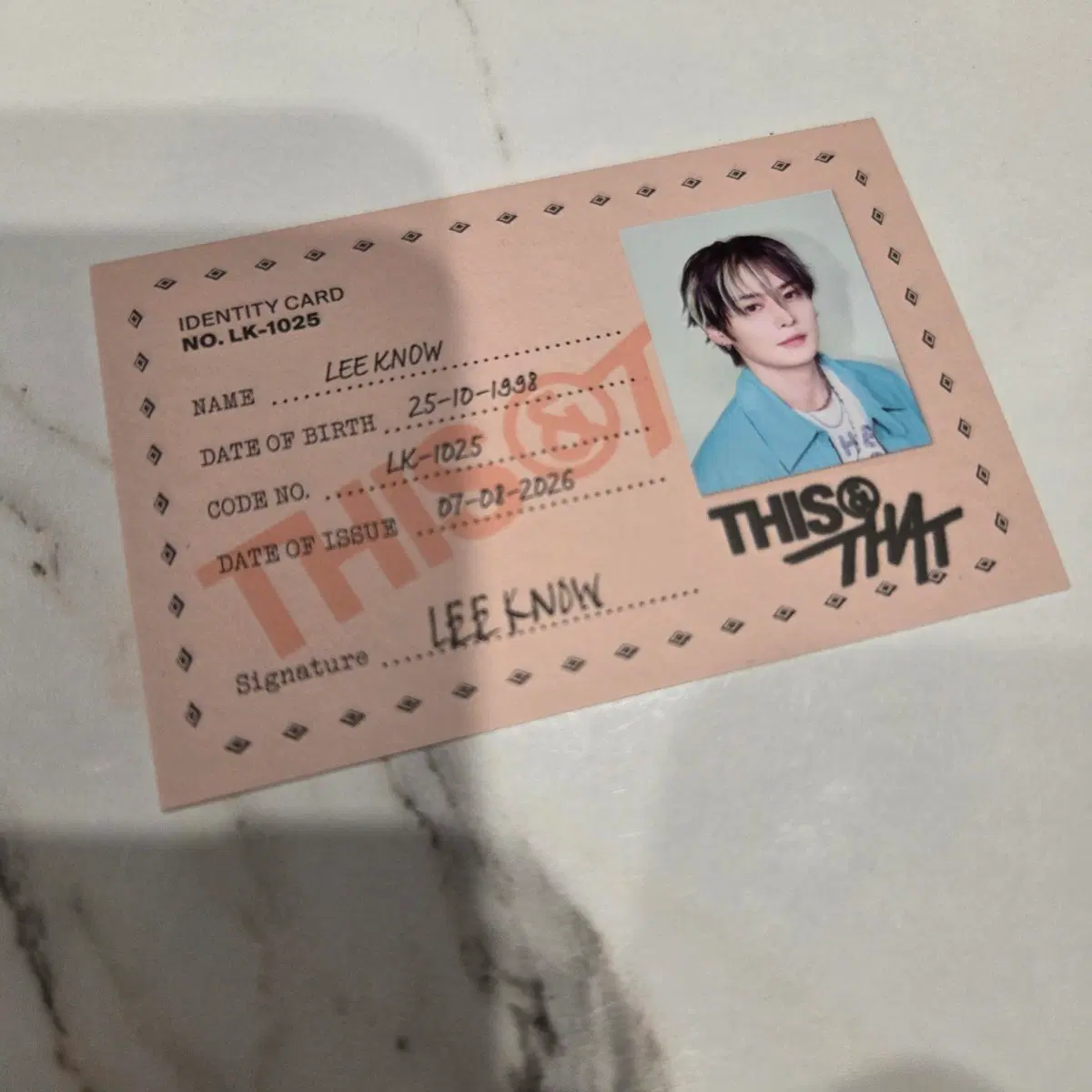스키즈 리노 아이덴티티카드