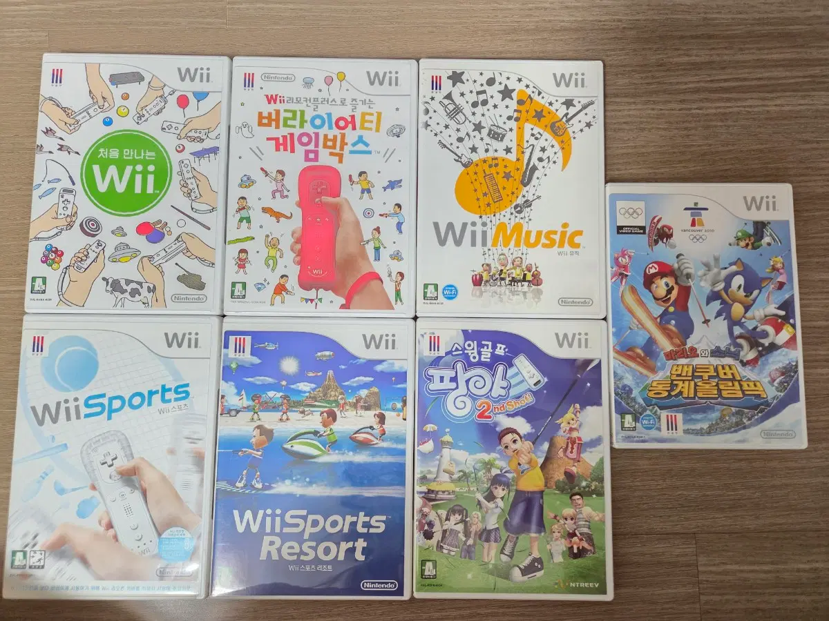 닌텐도 Wii 게임 타이틀 7종 일괄