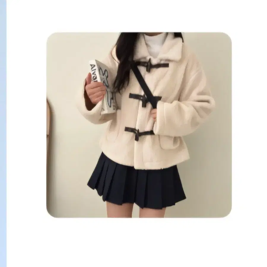 새상품/ 에이블리 데일리베이지 떡볶이코트 팝니다