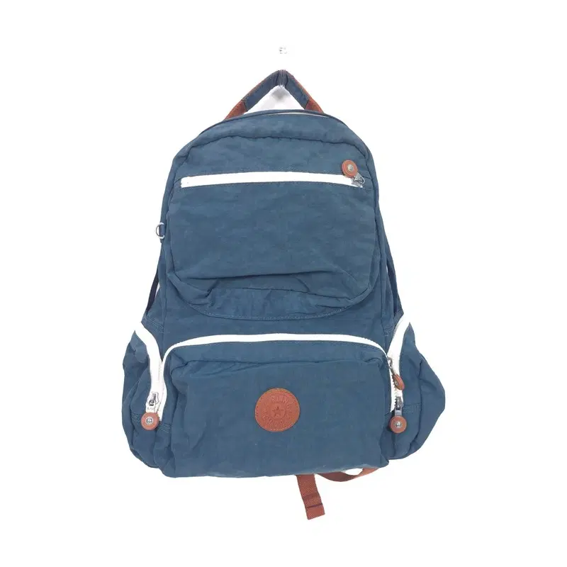 KIPLING 블루 배색 나일론 백팩