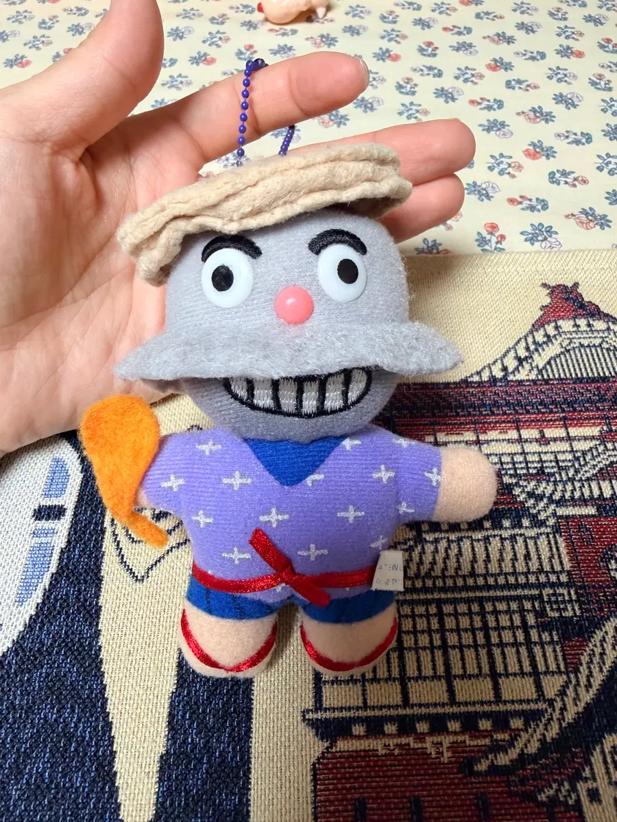 2000년 고전 호빵맨 돌솥밥맨 인형 키링