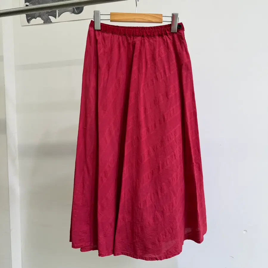 VINTAGE (Made in Japan) 레드 롱 스커트