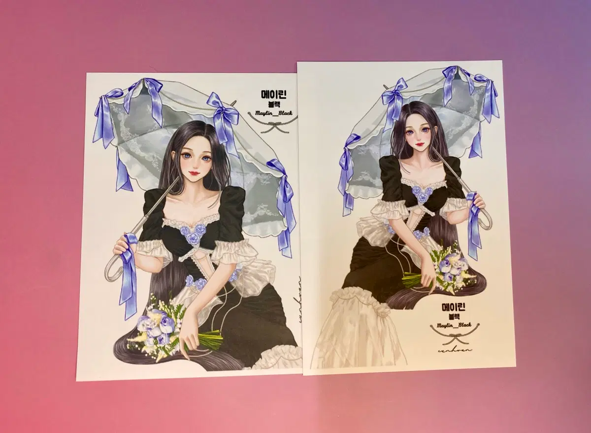 [인스] 은환 인물 스티커 (메이린 블랙)