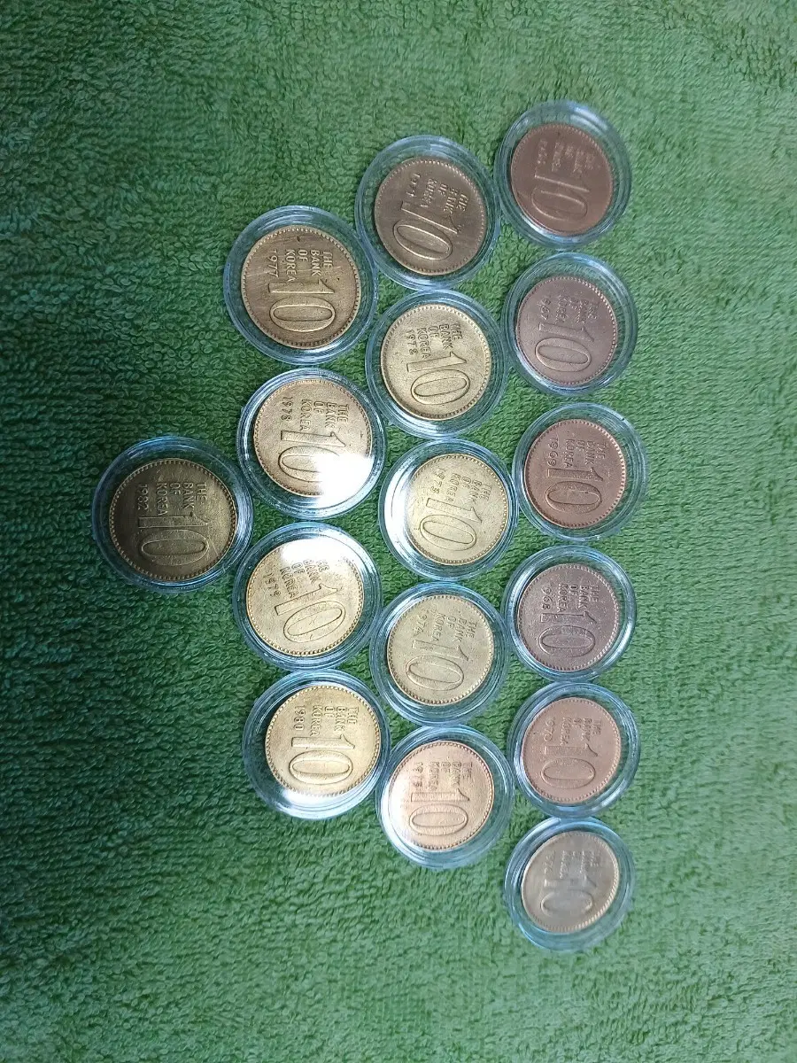 10원 구동전 1966~82년 16개 컬렉션모음 특판매