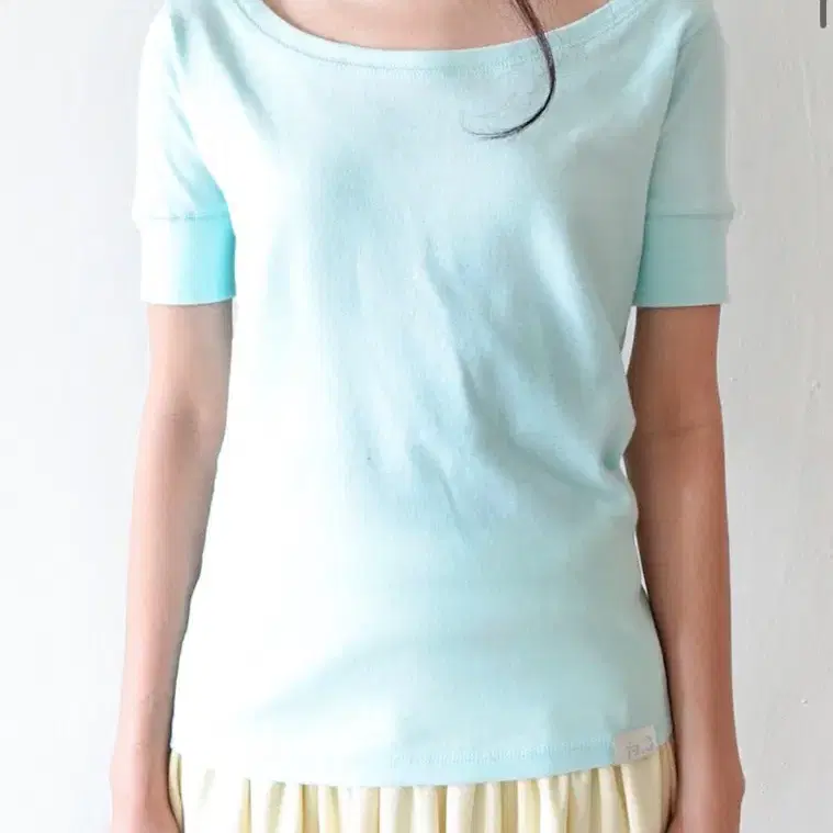 샵페어리 rib half top 민트