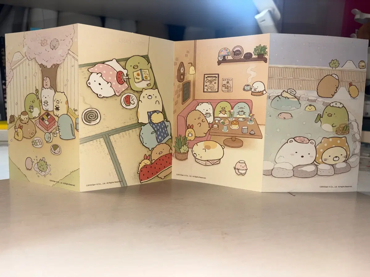산리오 스미코구라시 접이식 포토카드 애니굿즈 애니포카