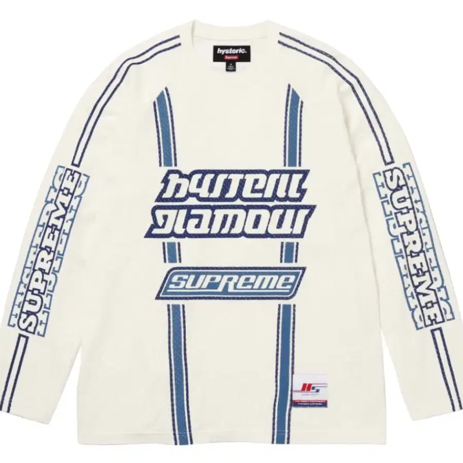 XL)슈프림 히스테릭 글래머 메쉬 롱슬리브 화이트 24fw