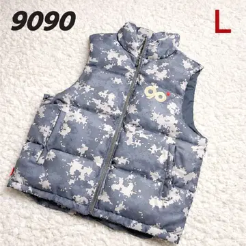 9090 다운 베스트 L 디지털 카모플라주 카모플라쥬 자수 로고