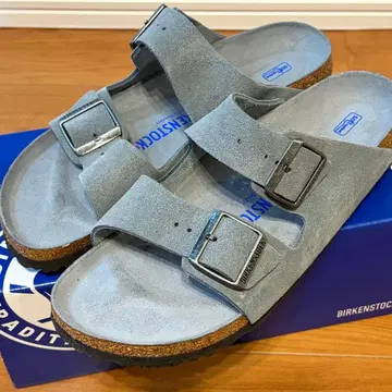 BIRKENSTOCK Arizona 스웨이드 MID 그레이 소프트 풋베드 41
