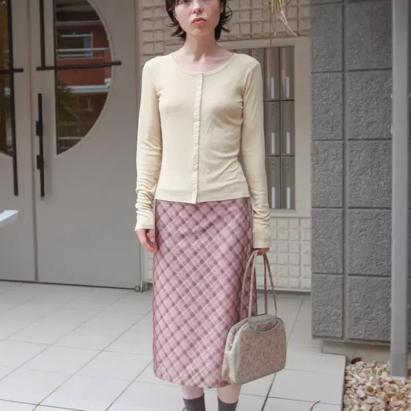 누아누 nuuanu 마카 스커트 Maca Skirt_Dry Rose