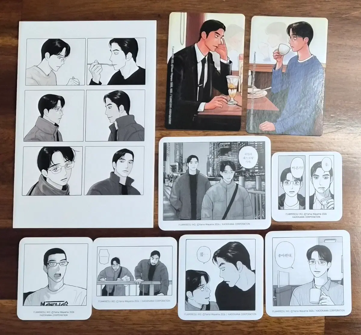 패밀리 레스토랑 가자 카페 특전 포카 스티커 엽서 가라오케 가자