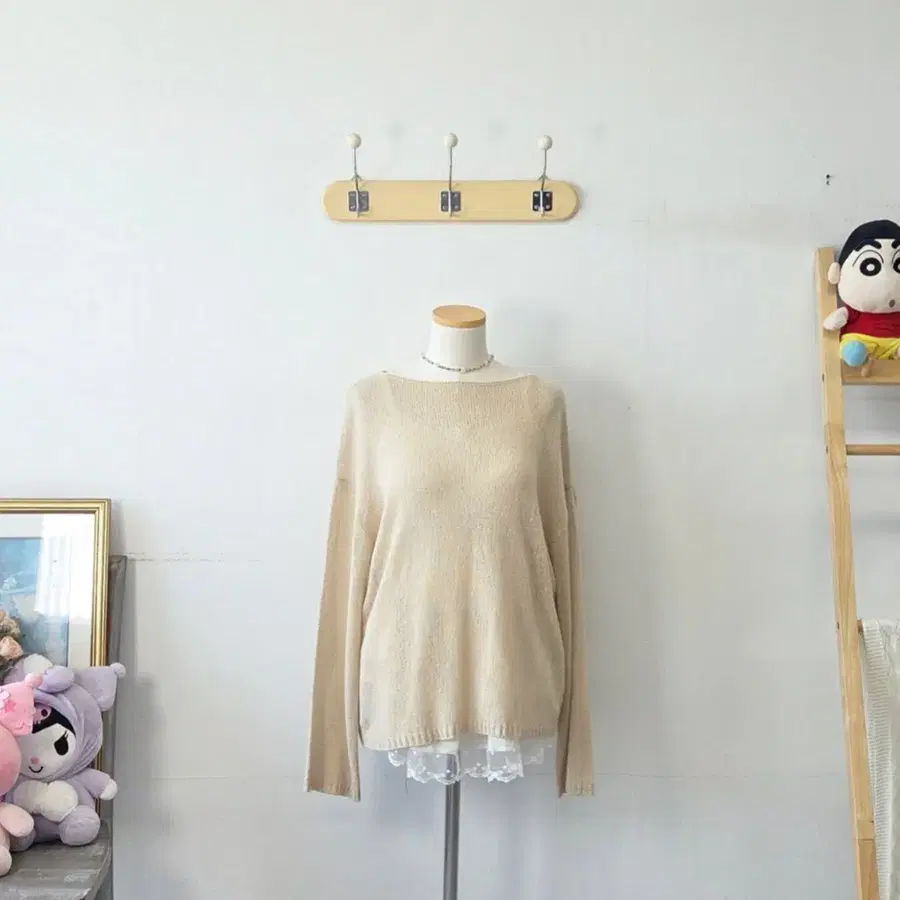 빈티지 만원샵 YELLOW 베이지 니트