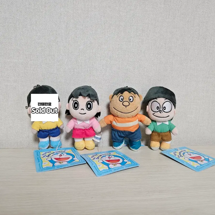 도라에몽 인형 가방고리 키링 (이슬이, 퉁퉁이, 비실이)