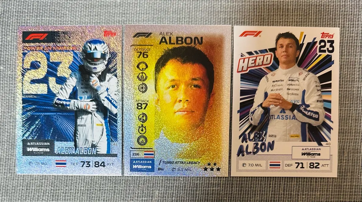 2026 F1 탑스 터보 어택 알렉스 알본 카드 일괄