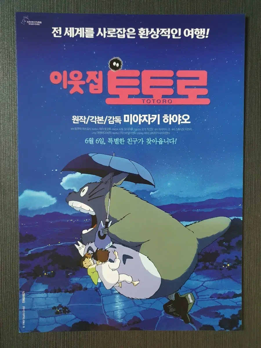 지브리 이웃집 토토로 영화 2019 재개봉 전단지 팜플렛 A4