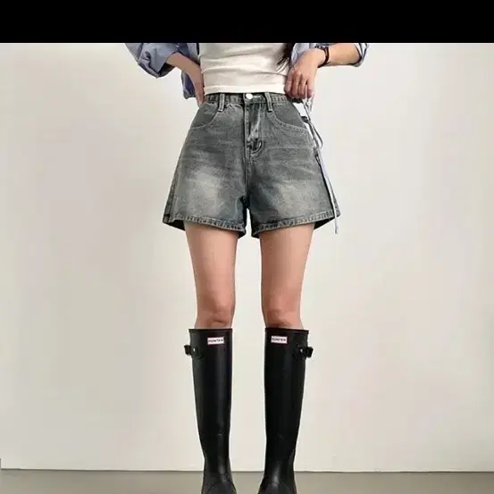 시그니처 빈티지 데님 숏팬츠 반바지