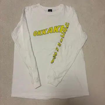 마카로니 연필 OKKAKE 한정판 긴팔 티셔츠 L 사이즈