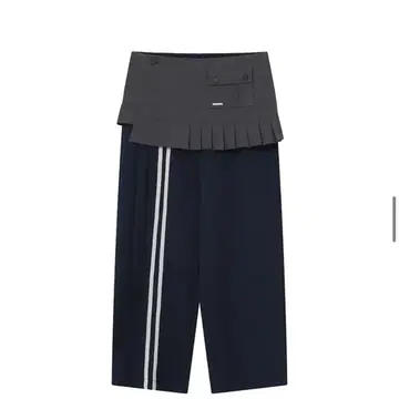 미세키서울 미세키서울 Track pleats skirt pants SET NAVY | 트레이닝